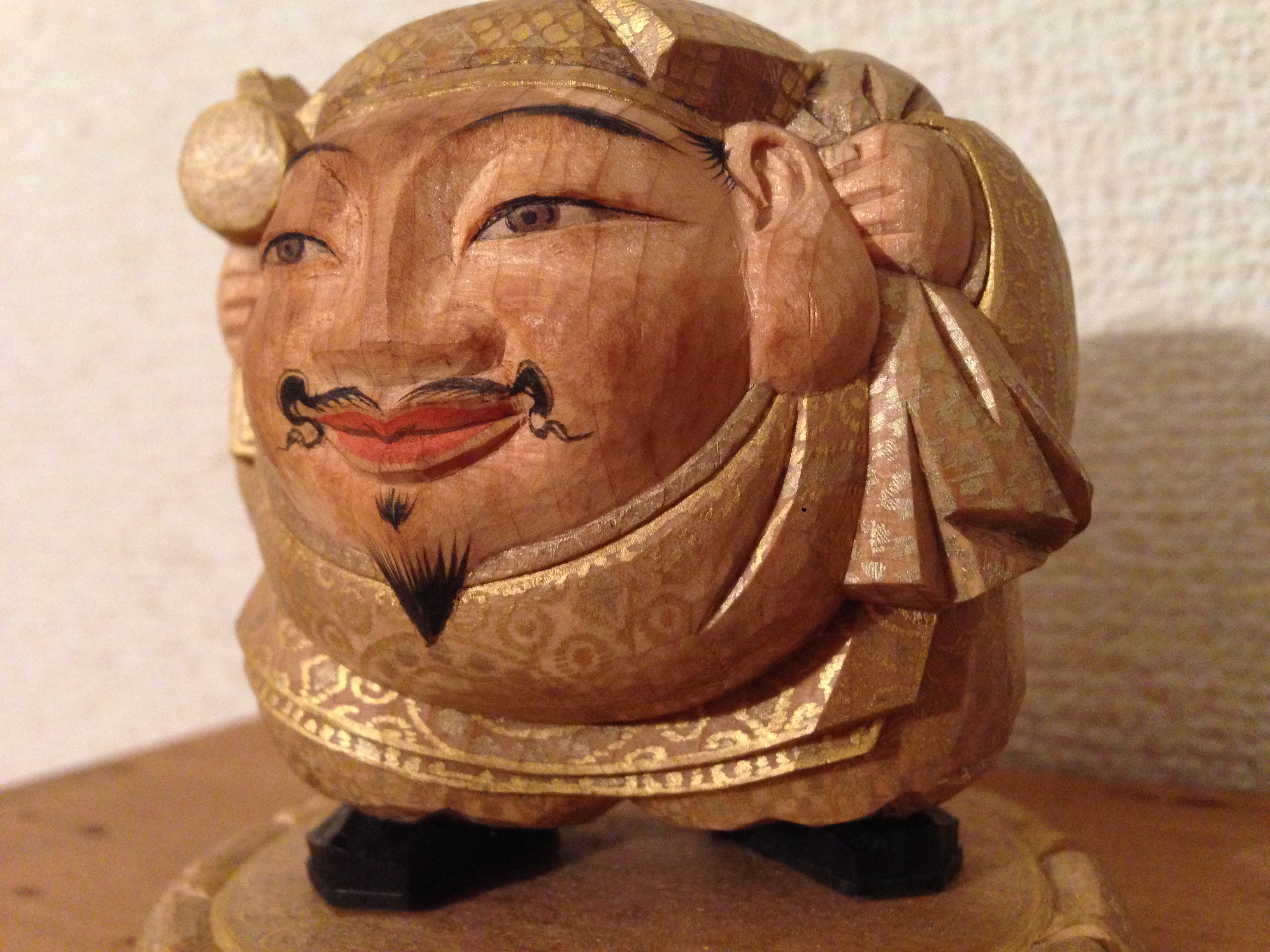 平櫛田中作 福徳恵比須座像 金箔ブロンズ像 田中名刻印 平櫛田中 作 
